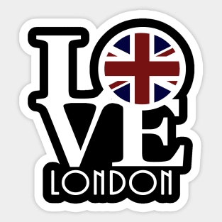 LOVE London Union Jack Sticker